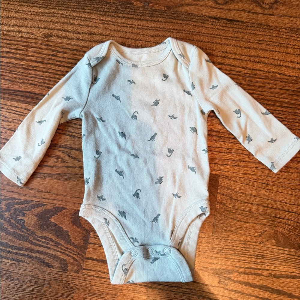 Jumping Beans Green Bodysuit with Dinosaur Design